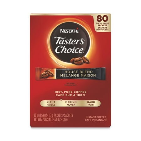 Nestle Nescafe, Taster's Choice Stick Pack, House Blend, 80PK 15782